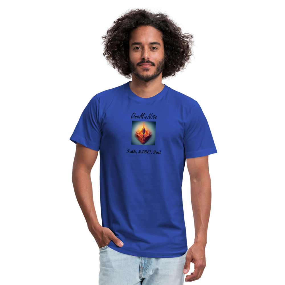 OneMicNite Unisex Blossom Logo Shirt - royal blue