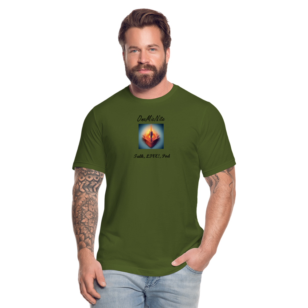 OneMicNite Unisex Blossom Logo Shirt - olive