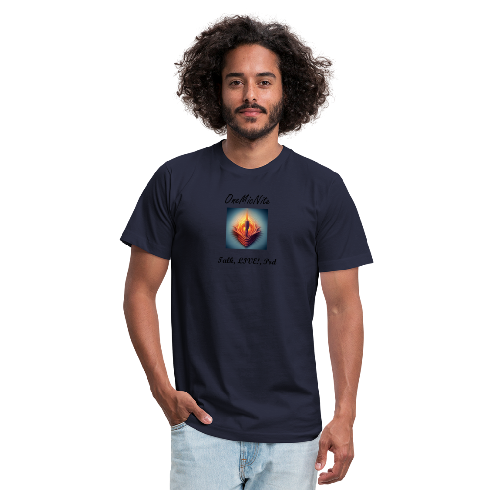 OneMicNite Unisex Blossom Logo Shirt - navy