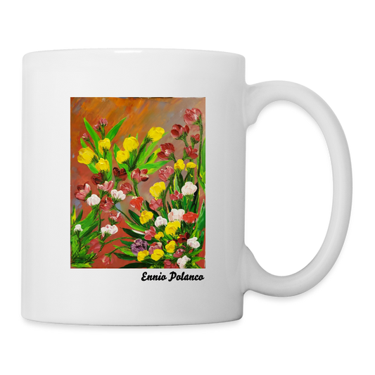 AzulesEn "Champagne" Flower Coffee/Tea Mug - white