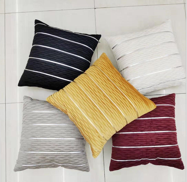 Simple Luxury Striped Velvet Pillow Cover Pillow Cushion Cover Pillow Case Covers for Sofa Flannel Velvet Sofa Cushion Cover