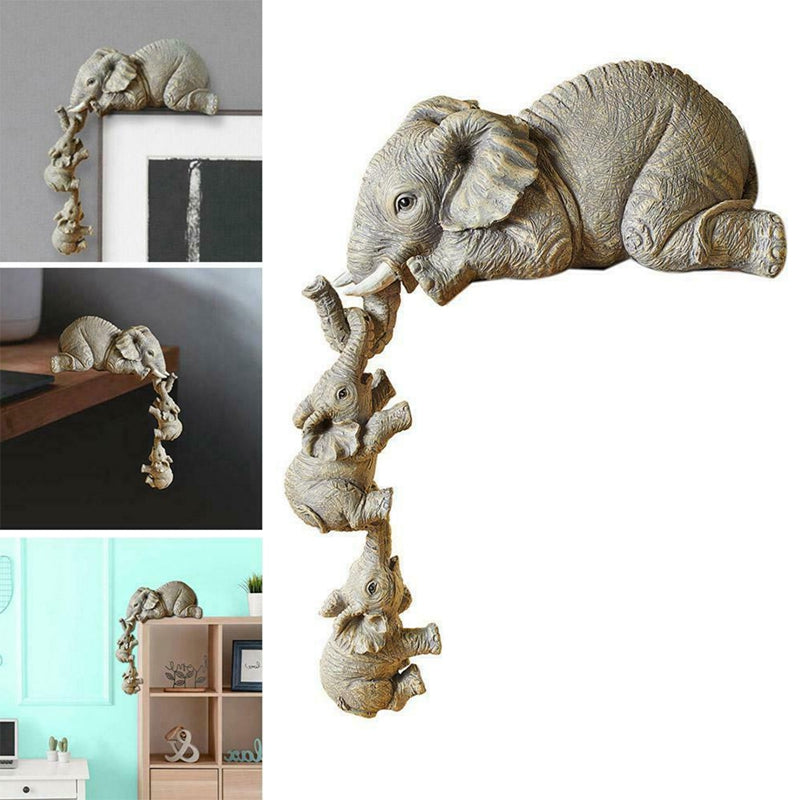 Resin Crafts Mother Love Elephant