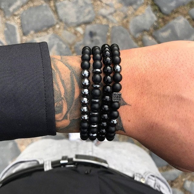 Men Bracelet Sets Trendy Handmade Classi