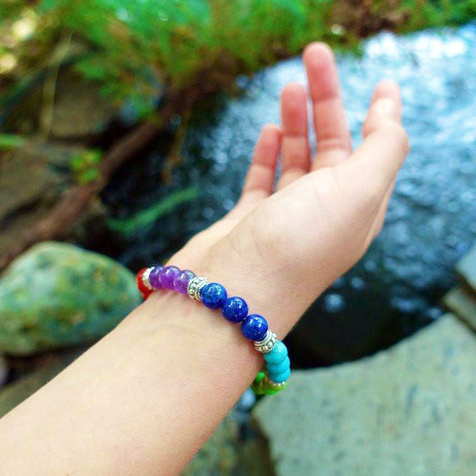 Align Yourself 7  Chakra Healing Crystal Bracelet