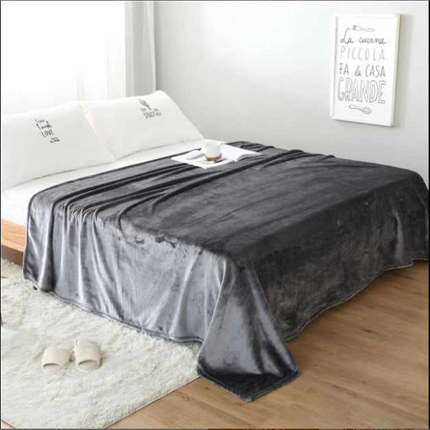 Autumn /Winter Cashmere Blanket Solid /Color Fake Fur Single Plush Sofa Blankets, Warm Fleece Blanket Student Dormitory