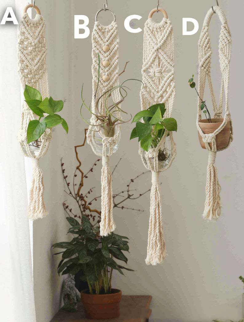 Bohemian Hand-woven Air Plant Flower Basket