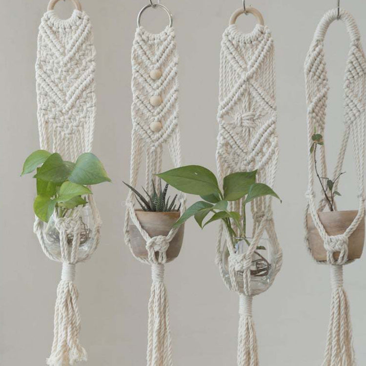 Bohemian Hand-woven Air Plant Flower Basket